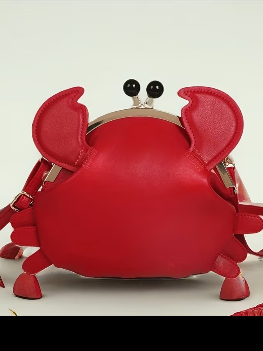 Red Crab-Shaped Crossbody Bag - Playful Women's Bag